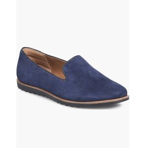 Comfortiva Rayen Flat Suede Loafers Navy Blue Women’s Size 8 Medium